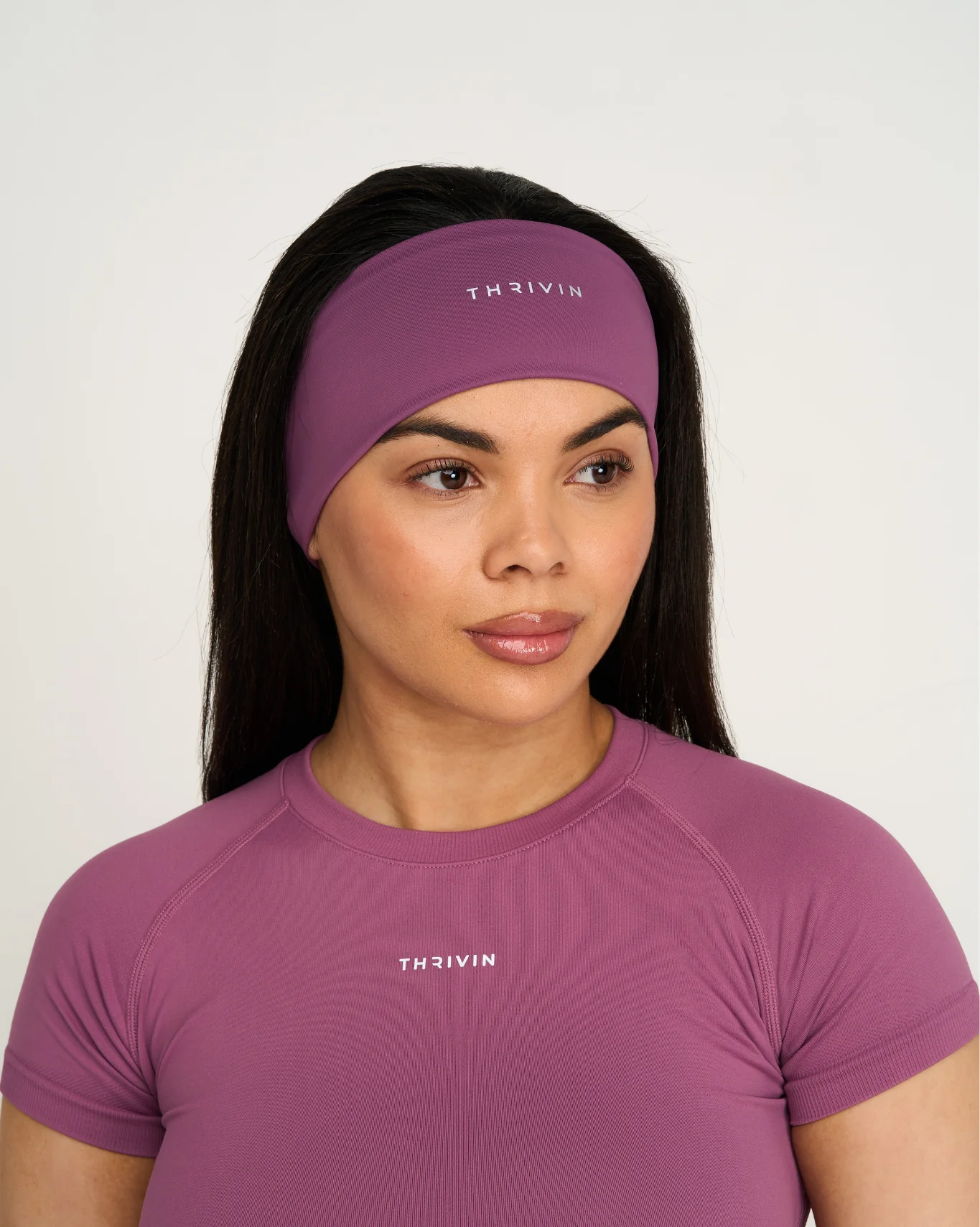 The Essential Collection Chrome Logo Headband | Orchid Mauve - Image 3