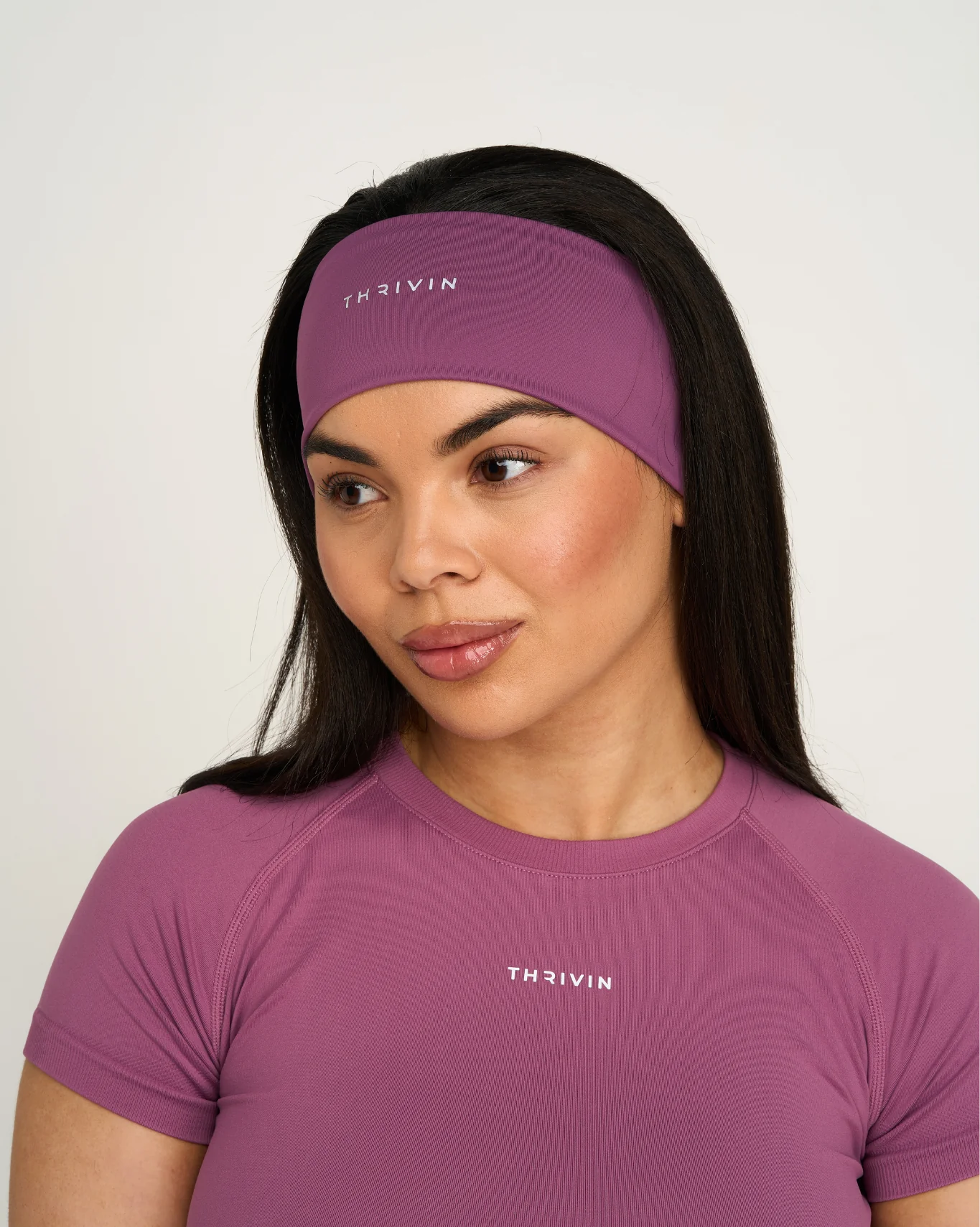 The Essential Collection Chrome Logo Headband | Orchid Mauve - Image 4