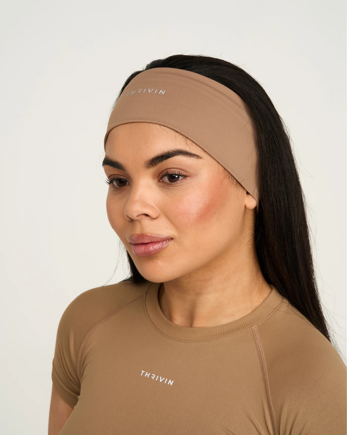 The Essential Collection Chrome Logo Headband | Toffee - Image 3
