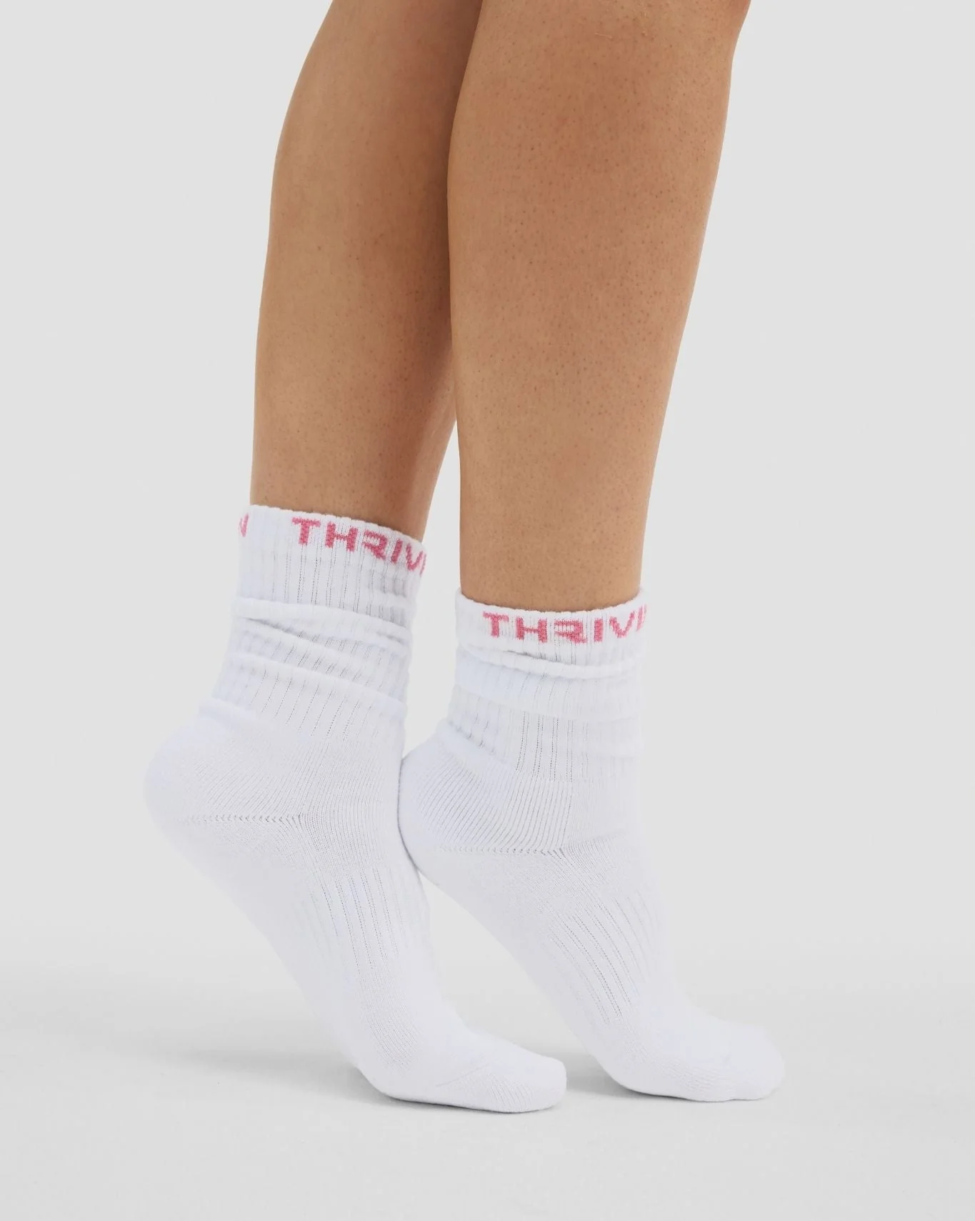 THRIVIN Long Crew Socks | Bubble Pink - Image 3