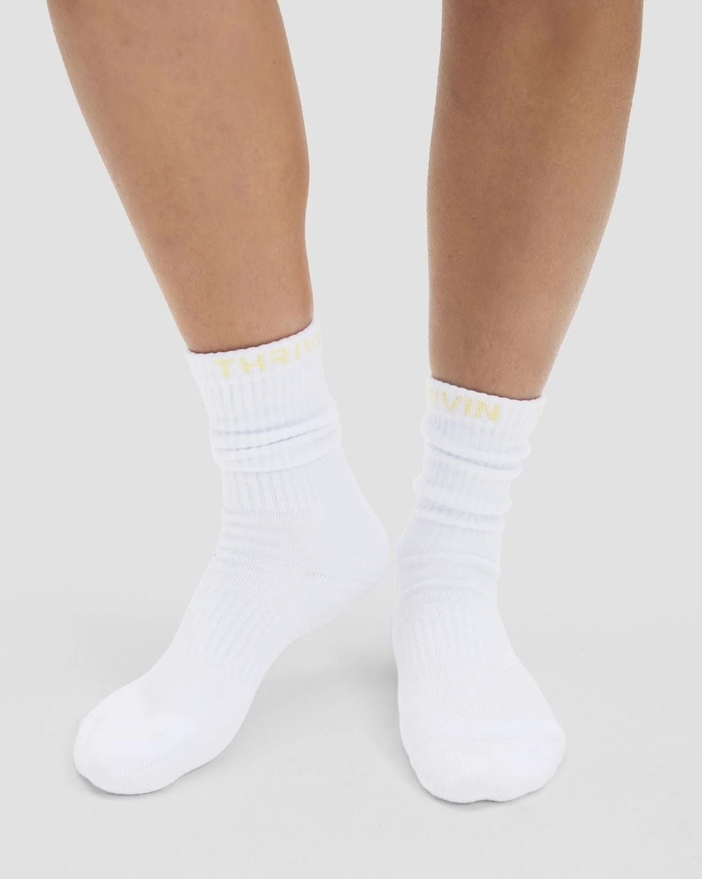 THRIVIN Long Crew Socks | Golden Butter - Image 2