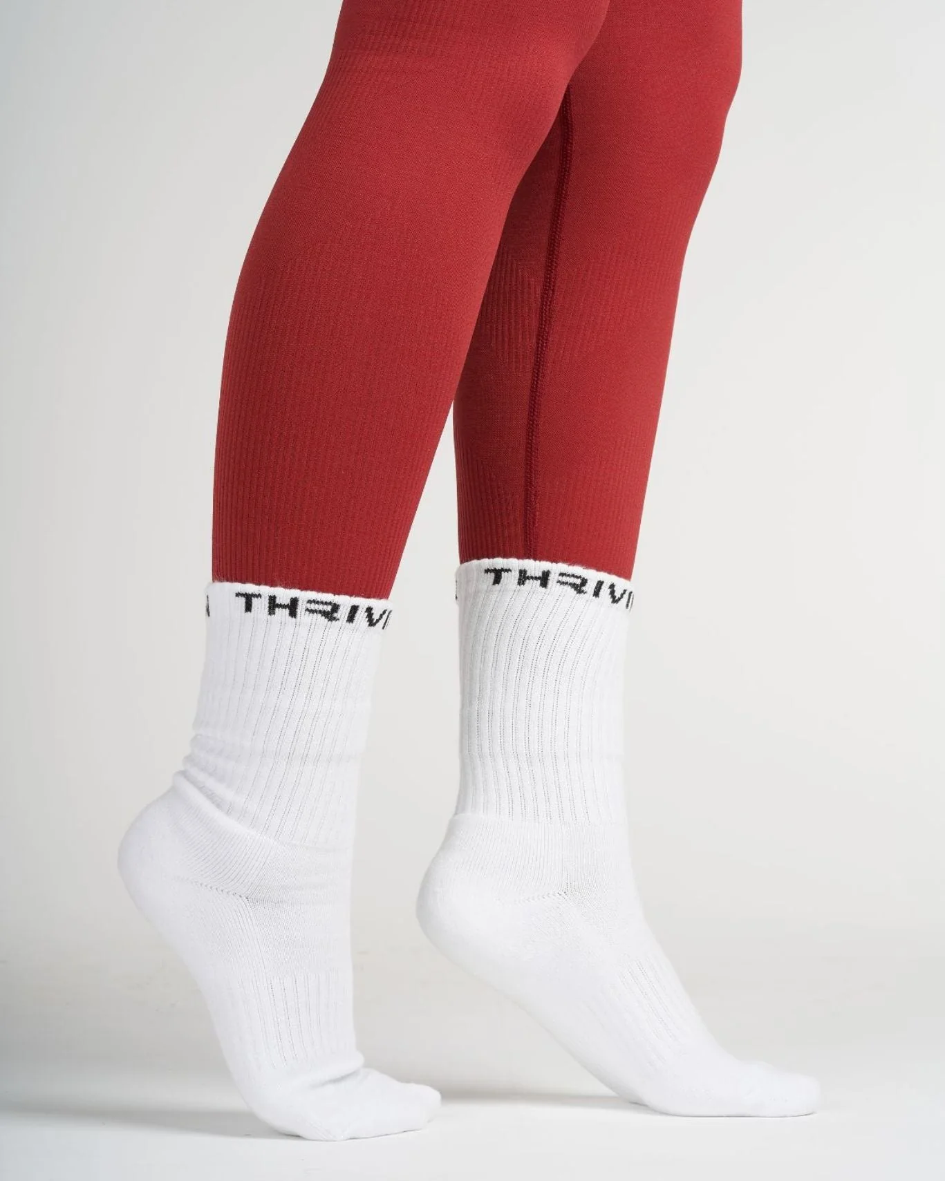 THRIVIN Silk Socks Long "White" - Image 3